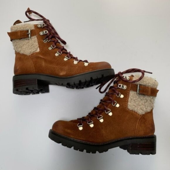 NIB Sam Edelman Brown Tenlee Hiker Winter Boots - Picture 6 of 16